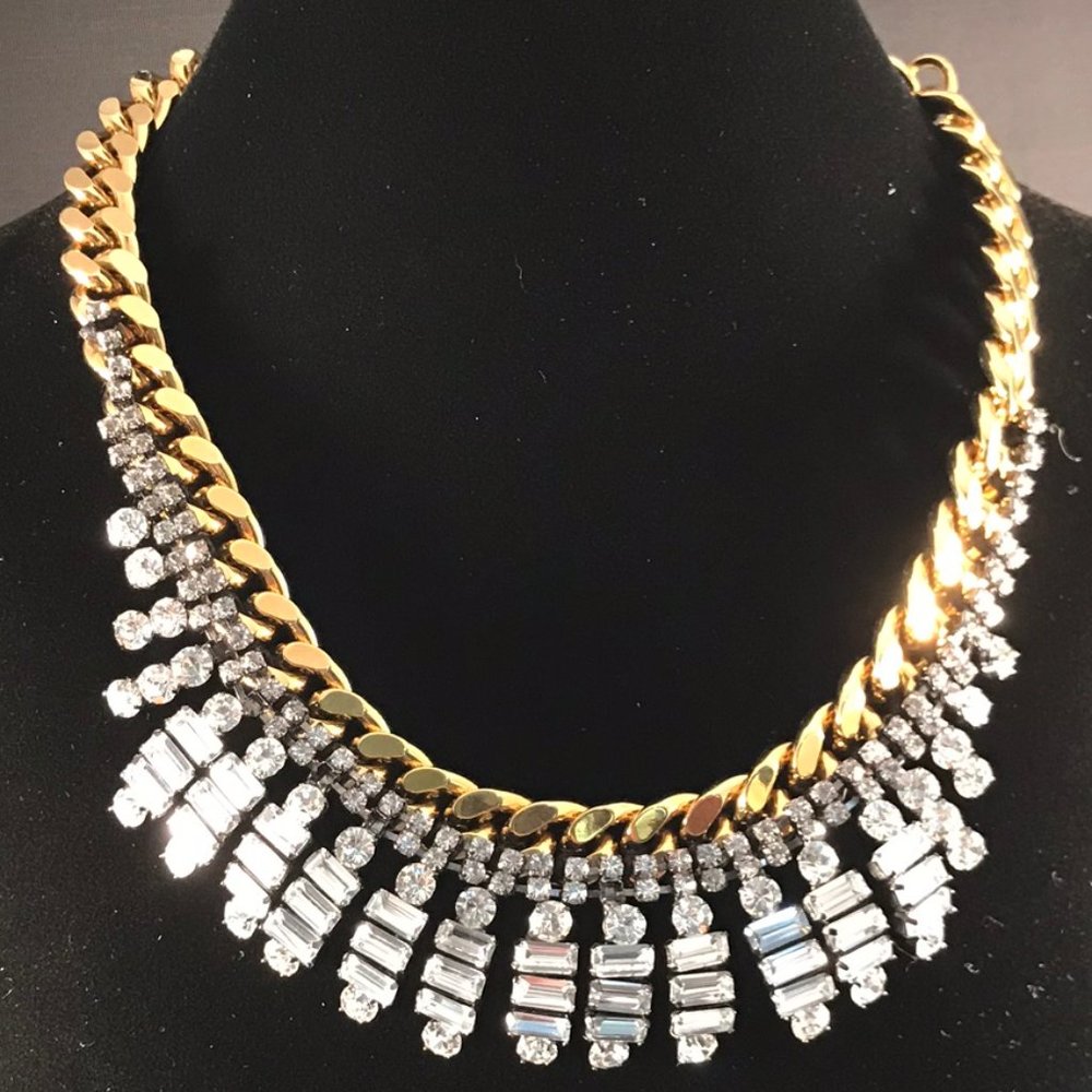 C. Wonder Statement Gold and Crystal Necklace NWT